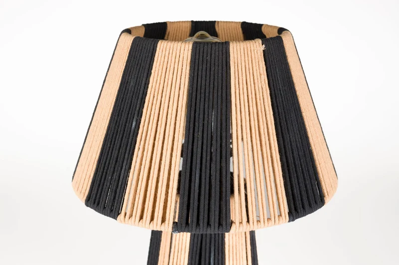 Bold Monkey Tischleuchte Stripe it up – Schwarz, Eisen, 29 × 29 × 51 cm