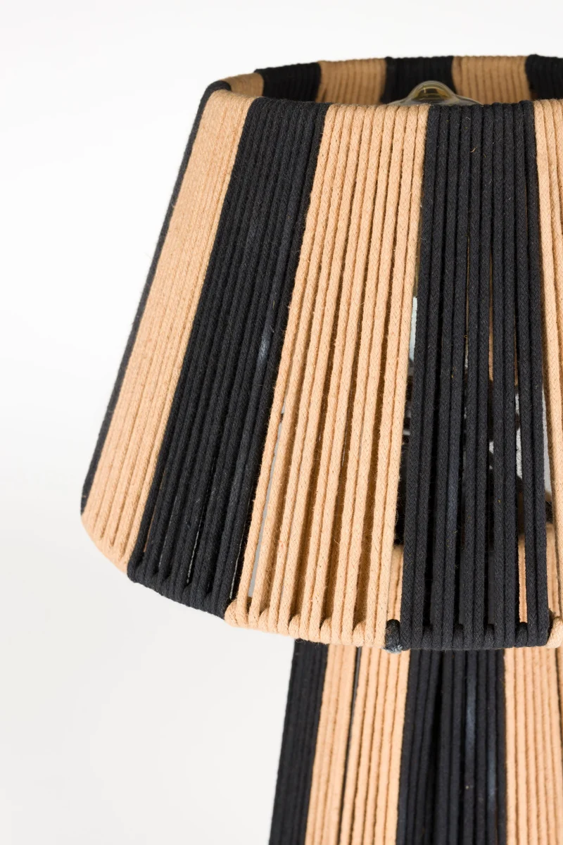 Bold Monkey Tischleuchte Stripe it up – Schwarz, Eisen, 29 × 29 × 51 cm