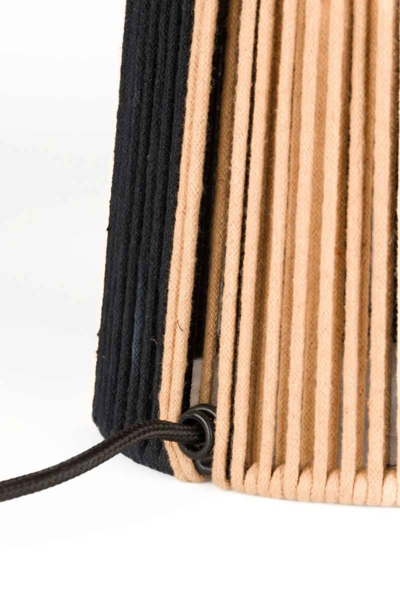 Bold Monkey Tischleuchte Stripe it up – Schwarz, Eisen, 29 × 29 × 51 cm