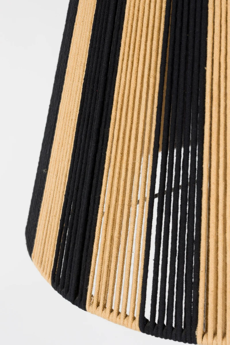 Bold Monkey Stehleuchte Stripe it up – Schwarz, Eisen, 51 × 51 × 149 cm