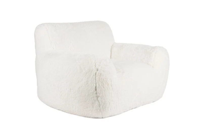 Bold Monkey Loungesessel Cuddle the Yeti – offwhite, Polyester, 106 × 125 × 78 cm