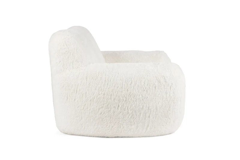 Bold Monkey Loungesessel Cuddle the Yeti – offwhite, Polyester, 106 × 125 × 78 cm