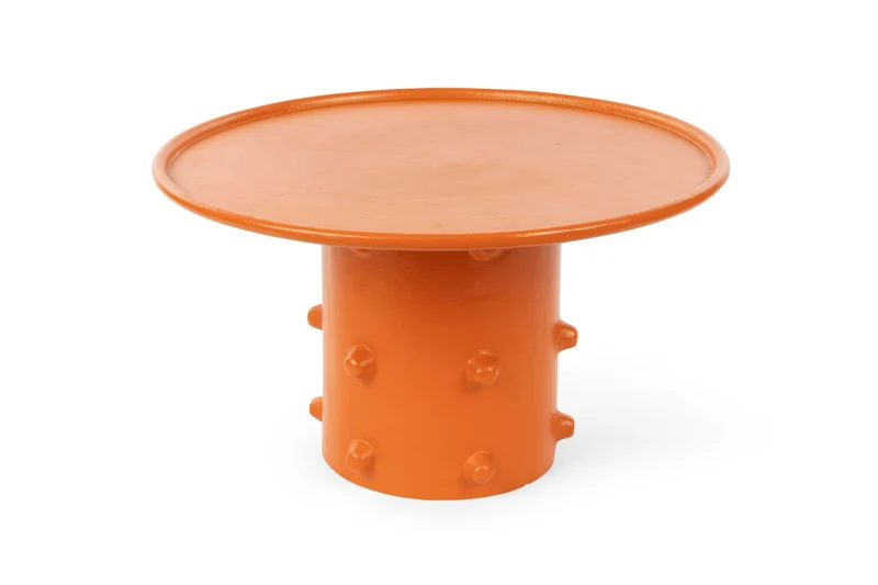 Bold Monkey Couchtisch Pinch Me – Orange, Aluminium, 59 × 59 × 34 cm