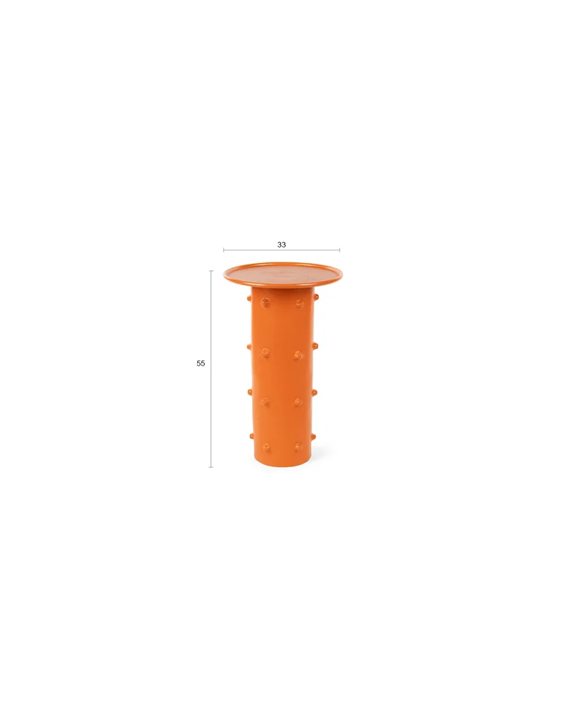 Bold Monkey Beistelltisch Pinch Me – Orange, Aluminium, 33 × 33 × 55 cm