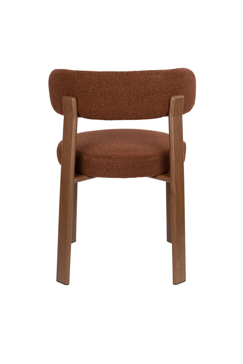 White Label Living Stuhl Robyn – Braun, Polyester, 52 × 48 × 74 cm, 2er-Set