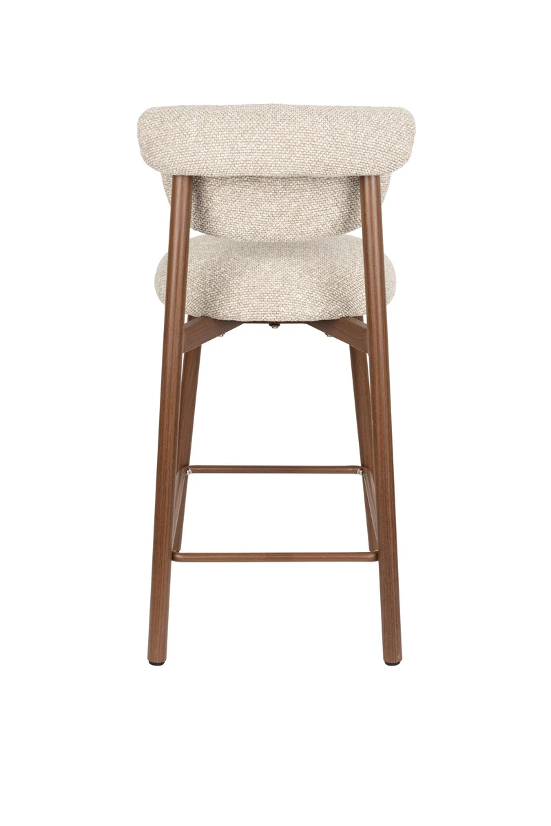 White Label Living Tresenstuhl Lee – Braun, Polyester, 52,5 × 43,5 × 89,5 cm, 2er-Set