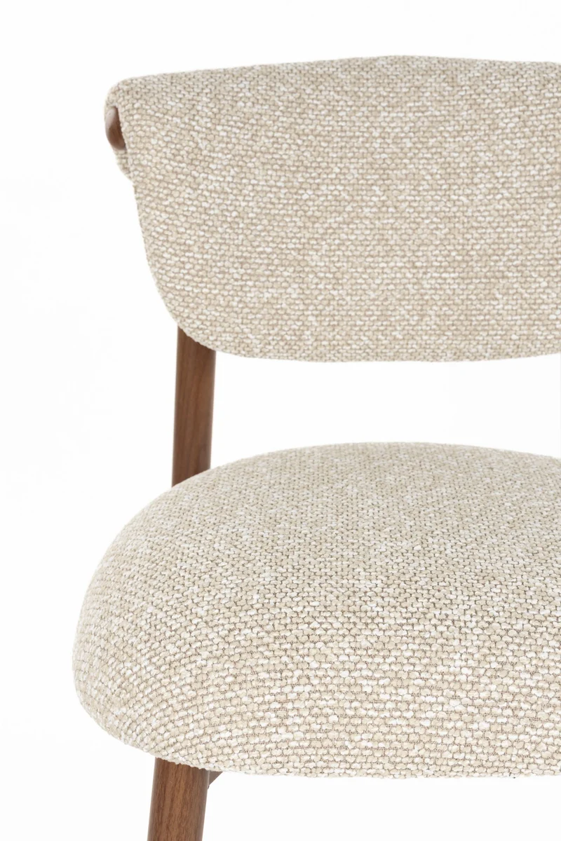 White Label Living Tresenstuhl Lee – Braun, Polyester, 52,5 × 43,5 × 89,5 cm, 2er-Set