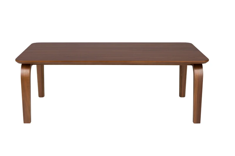 White Label Living Couchtisch Walden – Braun, Gummibaumholz, 100 × 50 × 40 cm