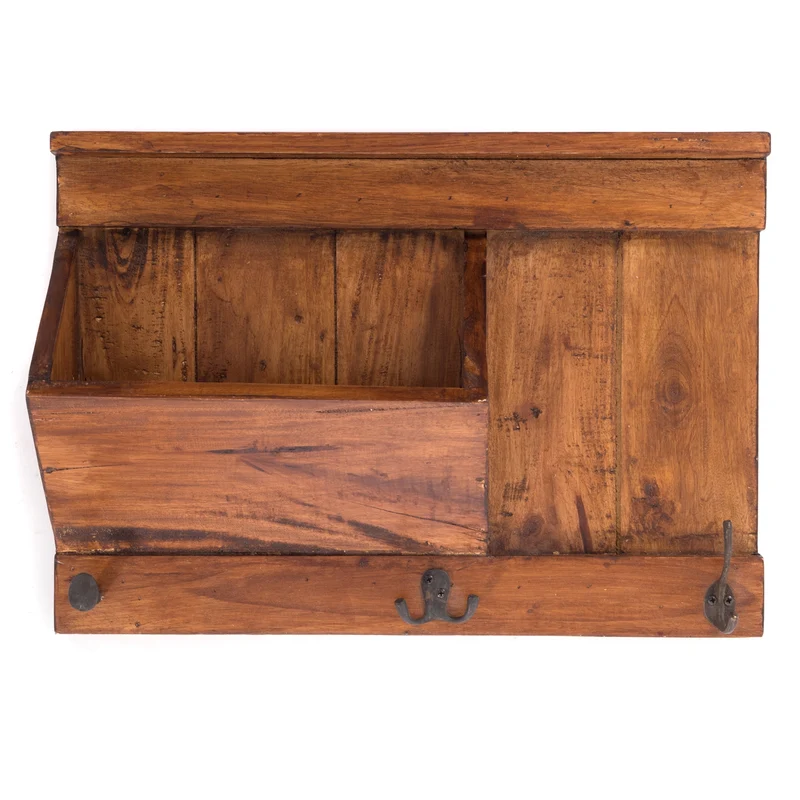 SCHLÜSSELBRETT "NATURA 50" | 50x35x13cm (BxHxT), Staufach | Garderobe | Farbe: 02 hellbraun