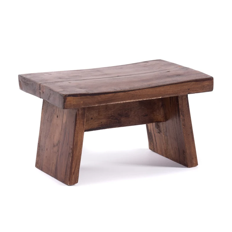 NOSTALGISCHER FUßHOCKER "SCHEMEL" | Mahagoni | Holzhocker | Farbe: 02 hellbraun