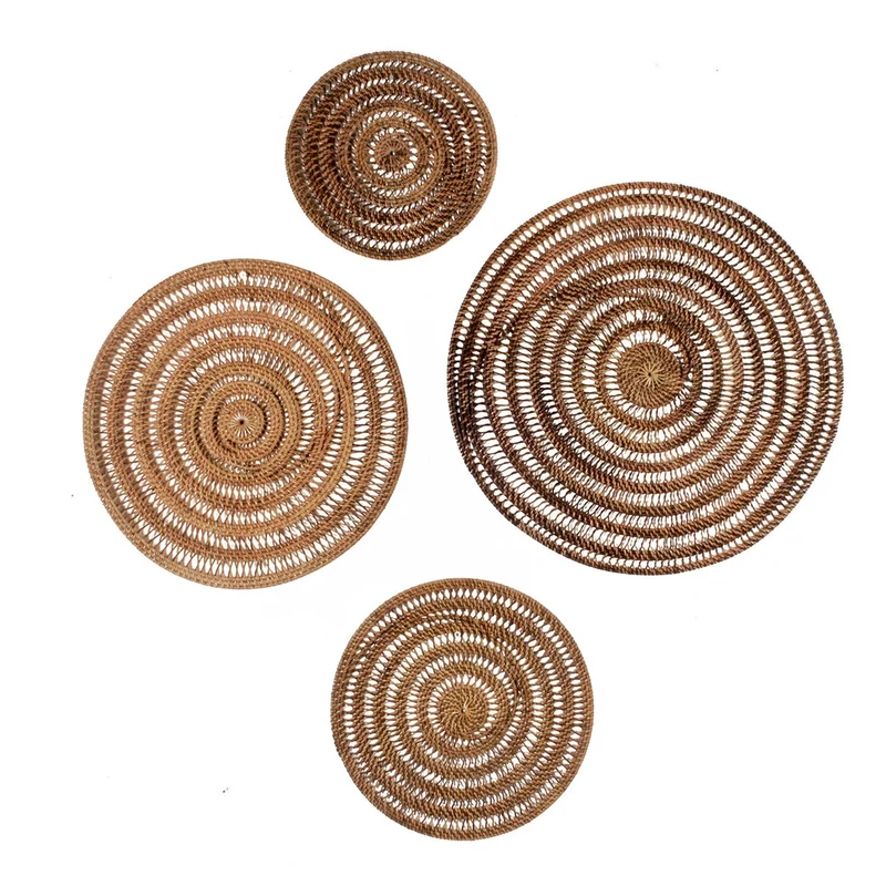 Pole to Pole Wanddekoration Lombok – S, Braun, 40 × 40 × 0,5 cm