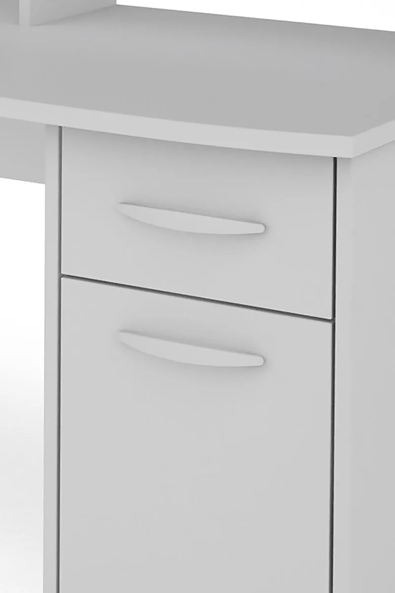 Schreibtisch FANTASTIC / XXL Gaming-Tisch in anthrazit oder weiß / Mit viel Stauraum und einer breiten Borte auf der Tischplatte / Computer-Tisch / PC / Arbeits-Tisch / 180x93x65cm (BxHxT)