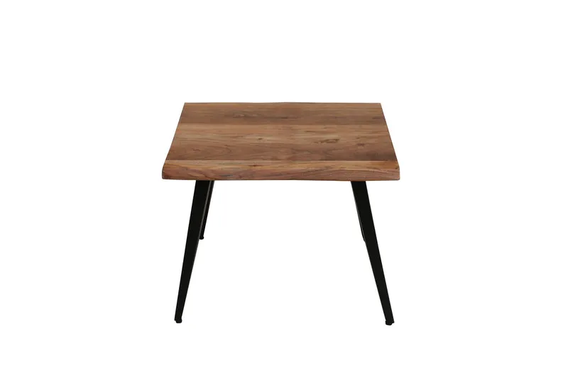 Couchtisch CADDY / Akazie natur, Metall schwarz / mit Baumkante / B 60, H 45, T 60 cm oder B 110, H 45, T 60 cm