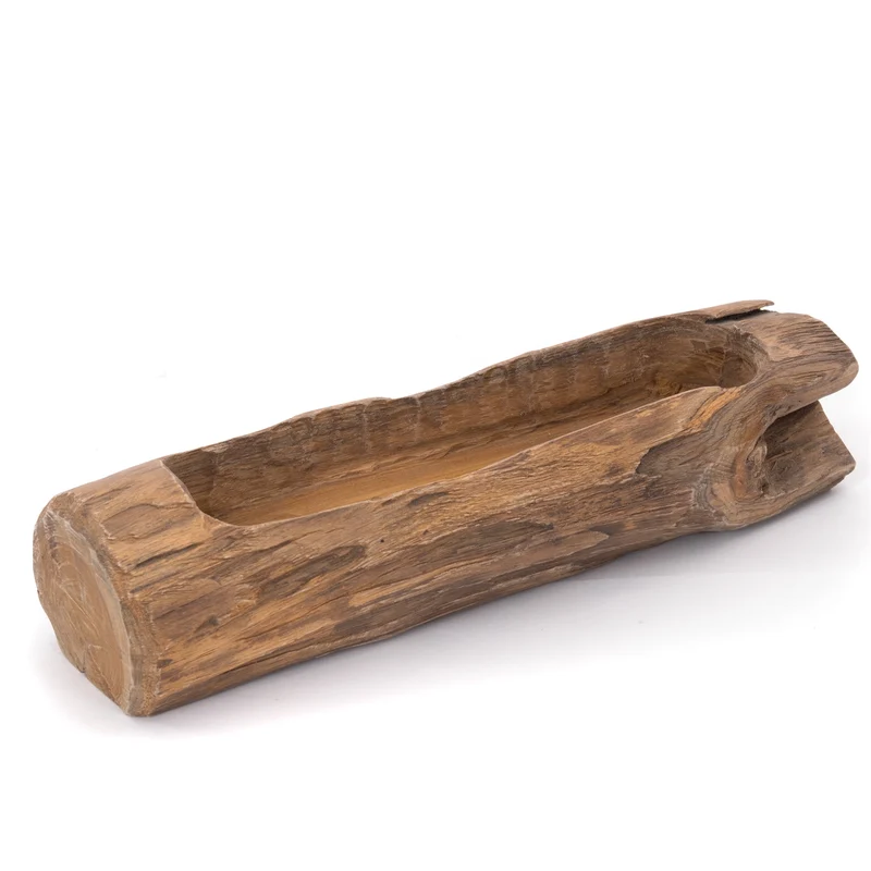 Naturholzschale "FIORE 40" | 40x13 cm (BxT), Teakholz | Holzschale