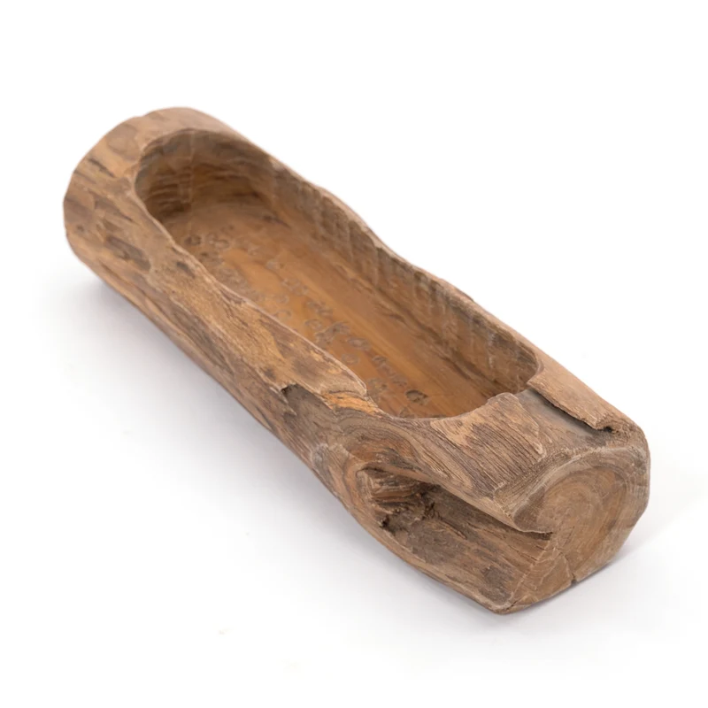 Naturholzschale "FIORE 40" | 40x13 cm (BxT), Teakholz | Holzschale