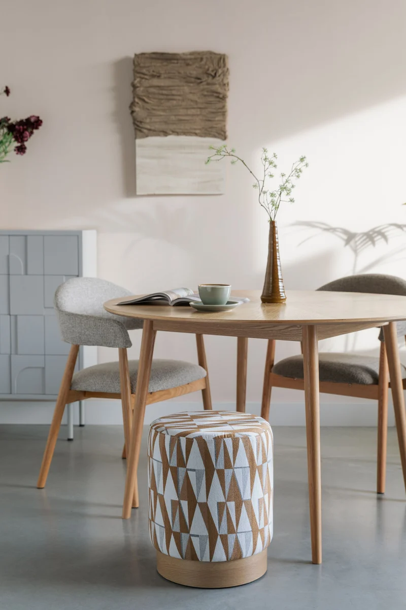 White Label Living Hocker Ziggy – Polyester, 36 × 36 × 45 cm