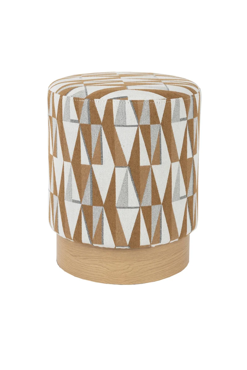 White Label Living Hocker Ziggy – Polyester, 36 × 36 × 45 cm