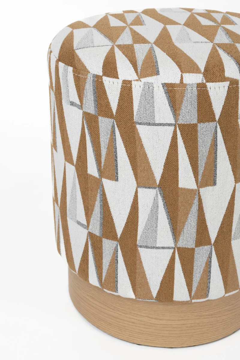 White Label Living Hocker Ziggy – Polyester, 36 × 36 × 45 cm