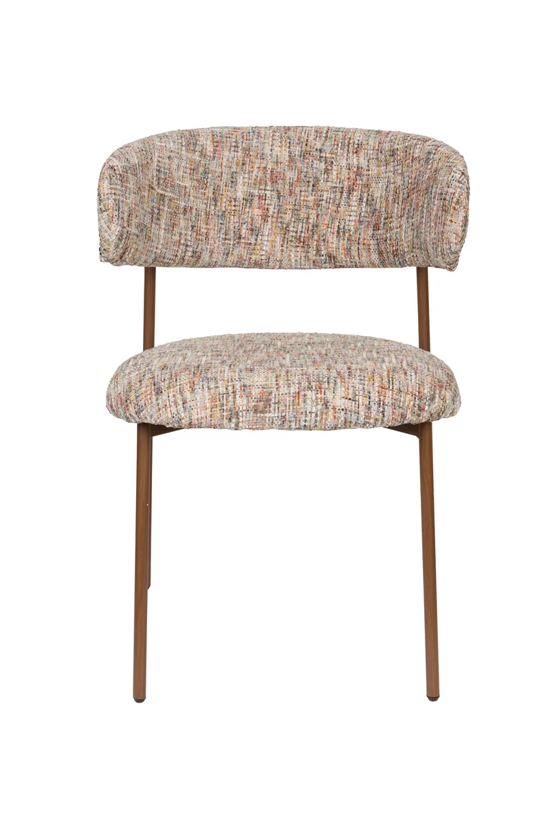 White Label Living Stuhl Claes Multicolour – Textil, 57,5 × 56,5 × 78,5 cm, 2er-Set
