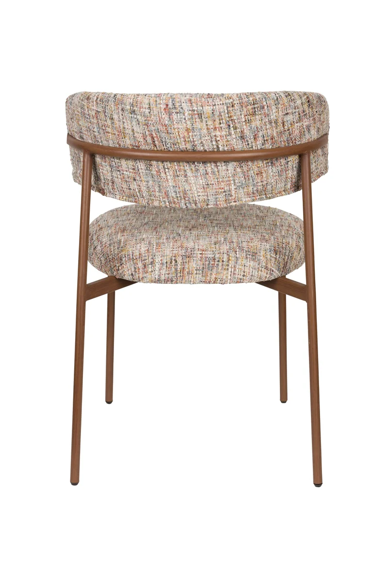 White Label Living Stuhl Claes Multicolour – Textil, 57,5 × 56,5 × 78,5 cm, 2er-Set