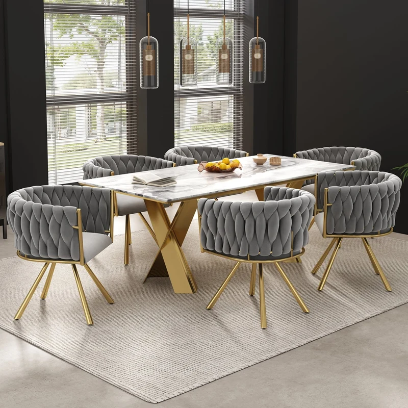 Esszimmerstuhl 360-Grad drehbar, 2er / 4er / 6er Set