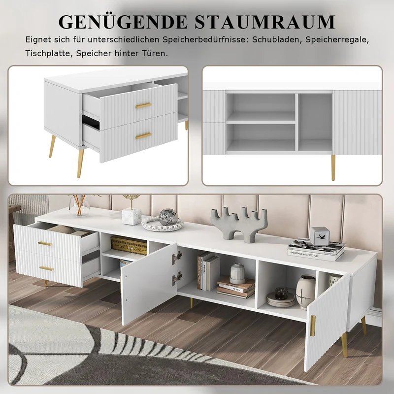 TV-Schrank für 75-Zoll-Fernseher, 180 x 35 x 41 cm
