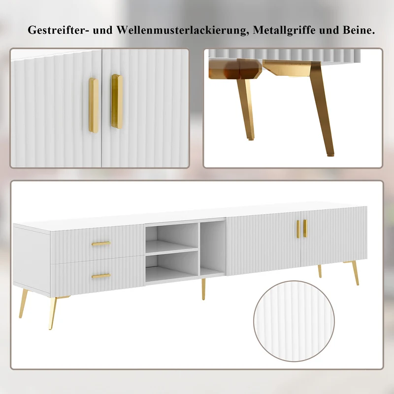 TV-Schrank für 75-Zoll-Fernseher, 180 x 35 x 41 cm
