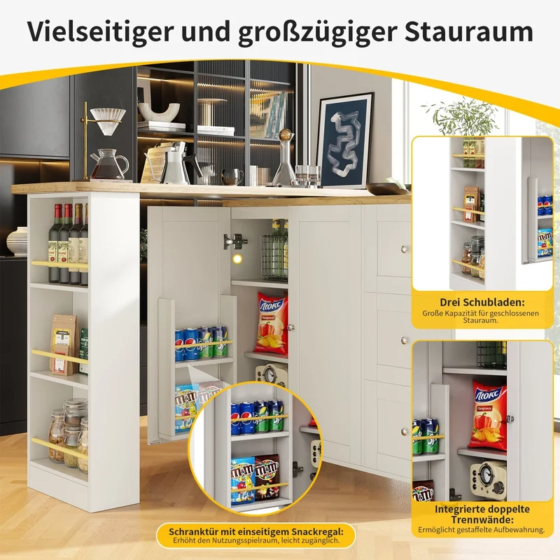 360° drehbarer Stehtisch auf Rollen
