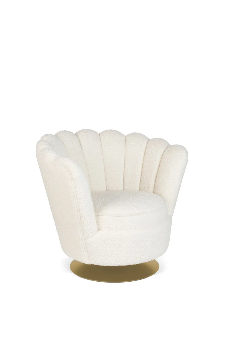 Bold Monkey Loungesessel Mother Of All Shells Teddy – Natur, Stoff, 78 × 88 × 81 cm
