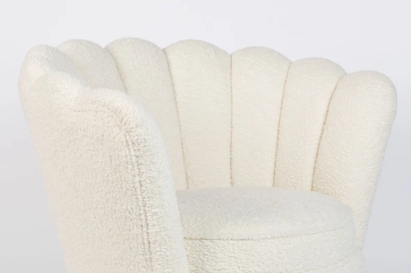 Bold Monkey Loungesessel Mother Of All Shells Teddy – Natur, Stoff, 78 × 88 × 81 cm