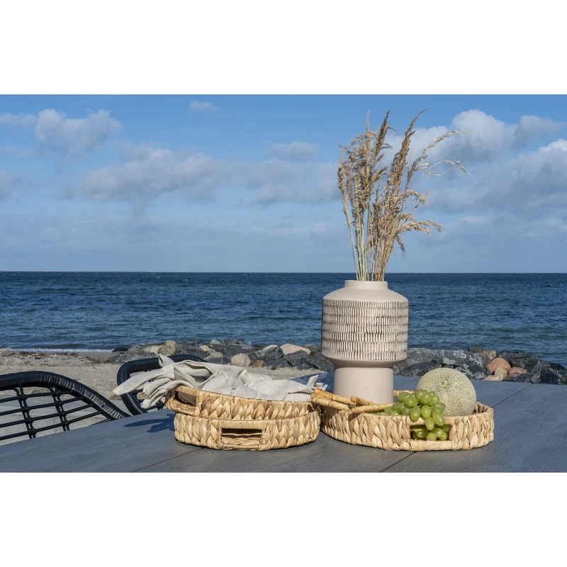 House Nordic Estoril-Tabletts – Natur, Wasserhyazinthe, 30 × 38 × 6 cm, 3er-Set
