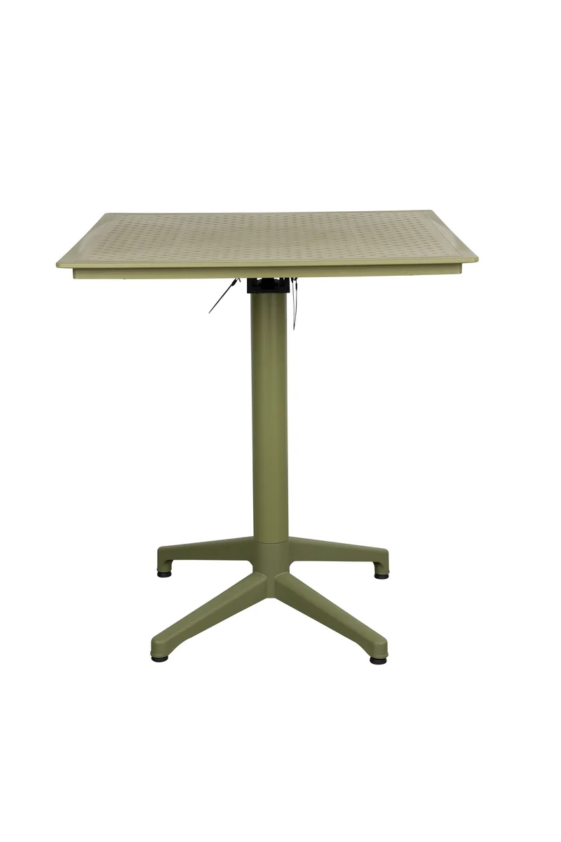 White Label Living Bistrotisch George – Grün, Polypropylen, 70 × 70 × 76 cm