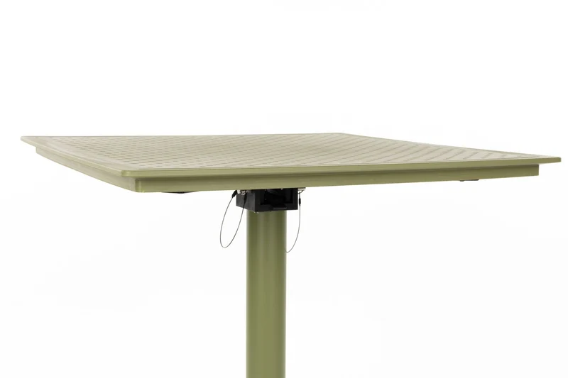 White Label Living Bistrotisch George – Grün, Polypropylen, 70 × 70 × 76 cm