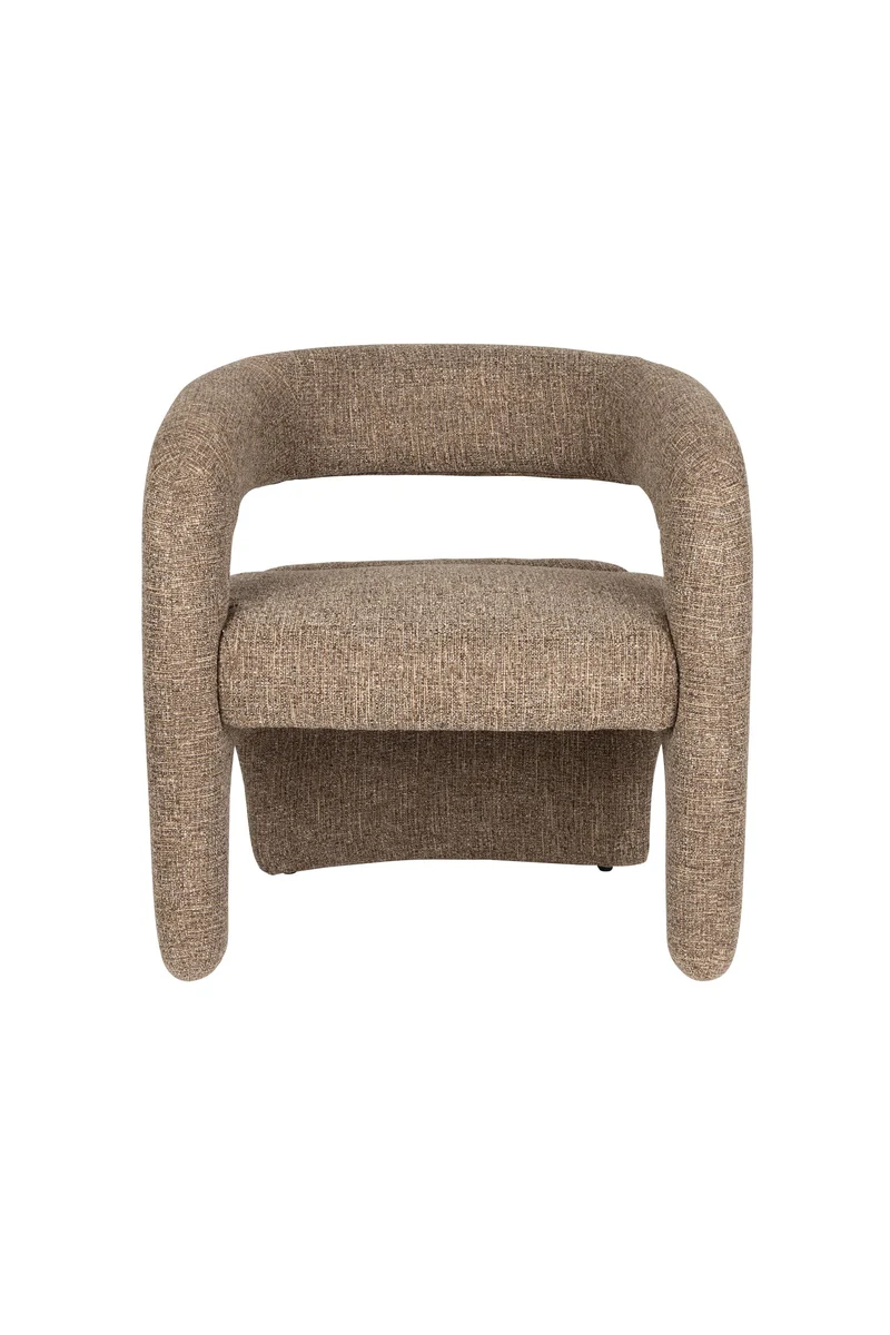 White Label Living Loungesessel Nova – Braun, 69,5 × 66 × 72 cm