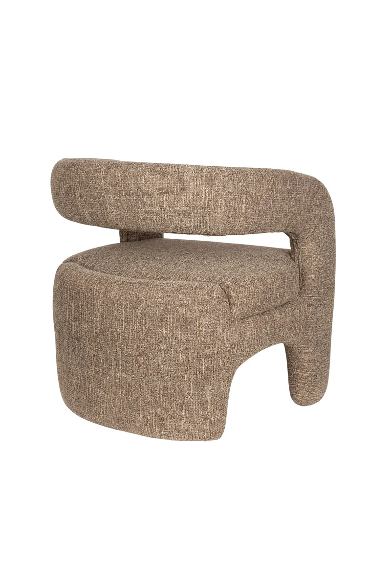 White Label Living Loungesessel Nova – Braun, 69,5 × 66 × 72 cm