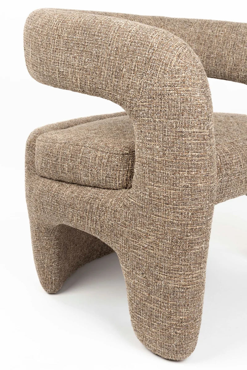 White Label Living Loungesessel Nova – Braun, 69,5 × 66 × 72 cm