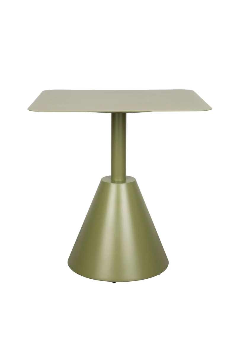 White Label Living Bistrotisch Fabby – Grün, Metall, 70 × 70 × 76 cm