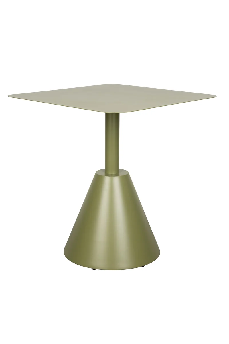 White Label Living Bistrotisch Fabby – Grün, Metall, 70 × 70 × 76 cm