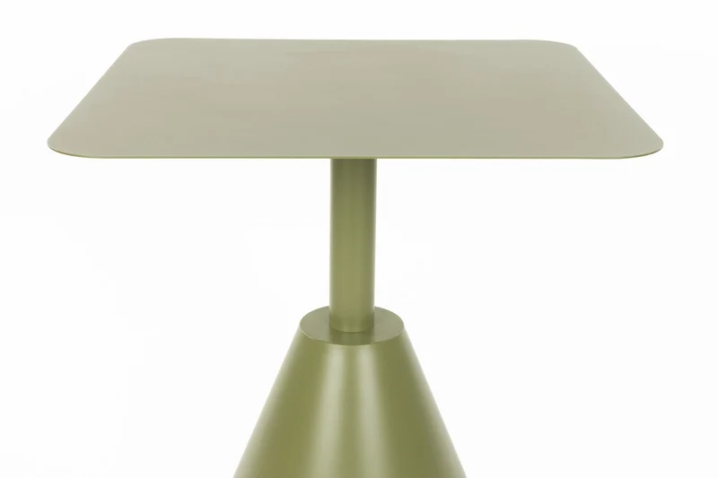 White Label Living Bistrotisch Fabby – Grün, Metall, 70 × 70 × 76 cm