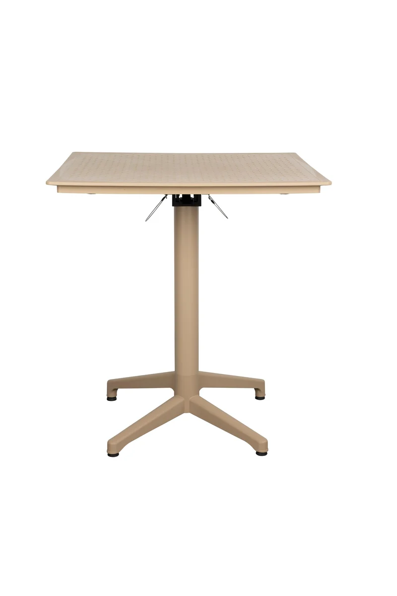 White Label Living Bistrotisch George – Beige, Polypropylen, 70 × 70 × 76 cm