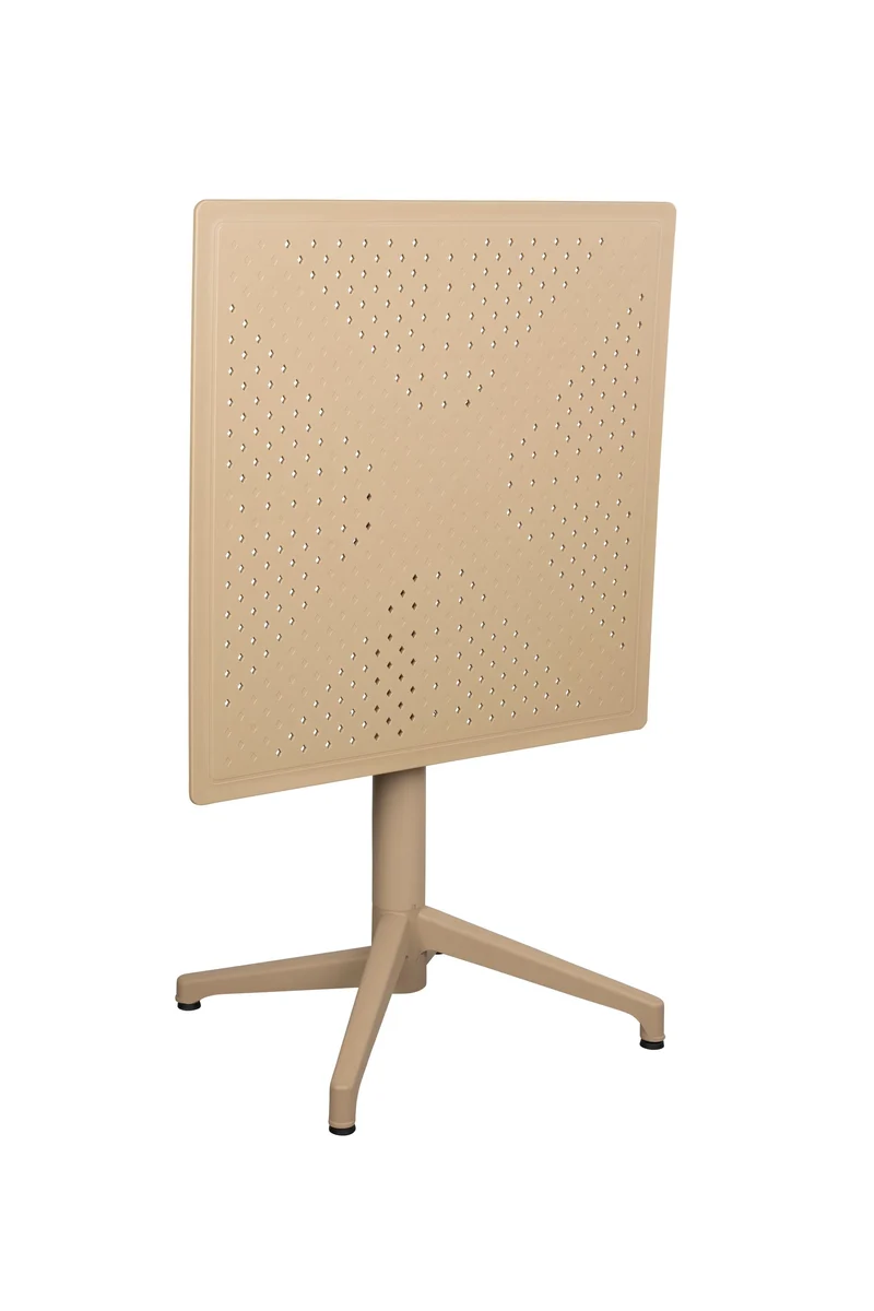 White Label Living Bistrotisch George – Beige, Polypropylen, 70 × 70 × 76 cm