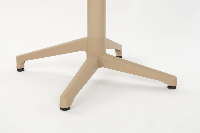 White Label Living Bistrotisch George – Beige, Polypropylen, 70 × 70 × 76 cm