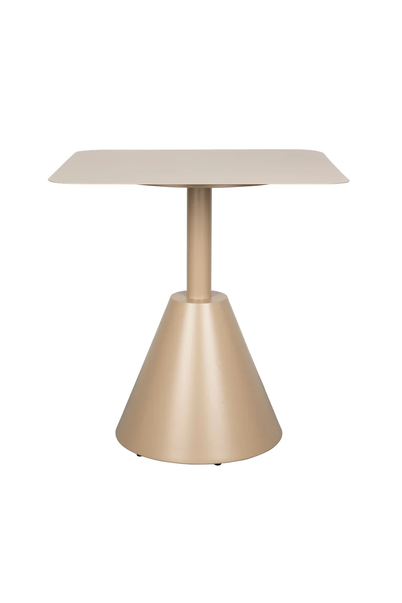 White Label Living Bistrotisch Fabby – Beige, Metall, 70 × 70 × 76 cm