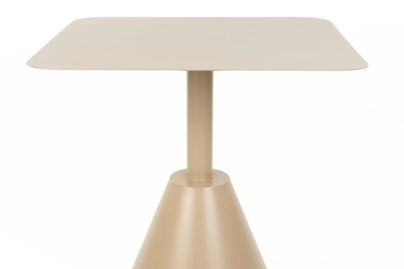 White Label Living Bistrotisch Fabby – Beige, Metall, 70 × 70 × 76 cm