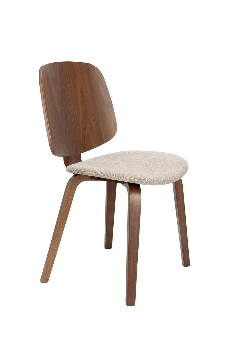 White Label Living Stuhl Walden – Polyester, 55 × 51 × 83 cm, 2er-Set