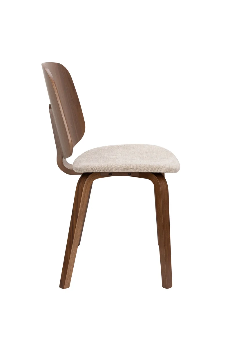 White Label Living Stuhl Walden – Polyester, 55 × 51 × 83 cm, 2er-Set