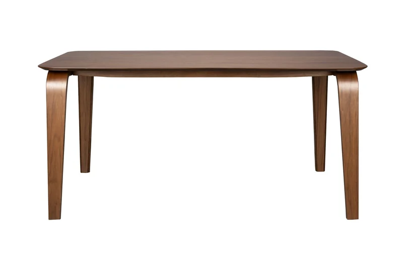 White Label Living Esstisch Walden – Braun, Nussbaumfurnier, 160 × 90 × 75 cm