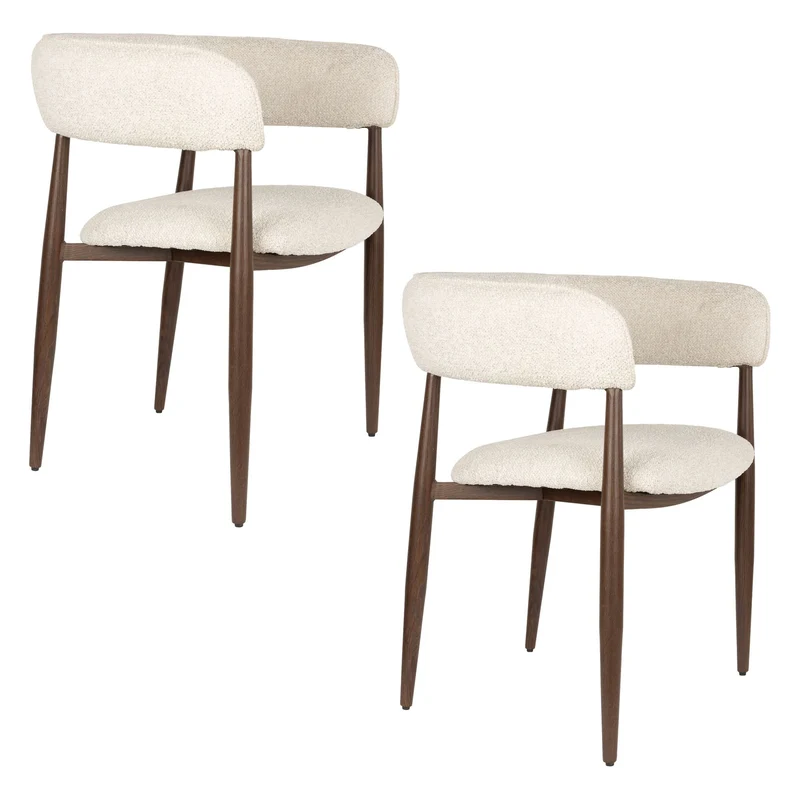 White Label Living Sessel Stanley – Sperrholz, 48,5 × 61 × 78 cm, 2er-Set
