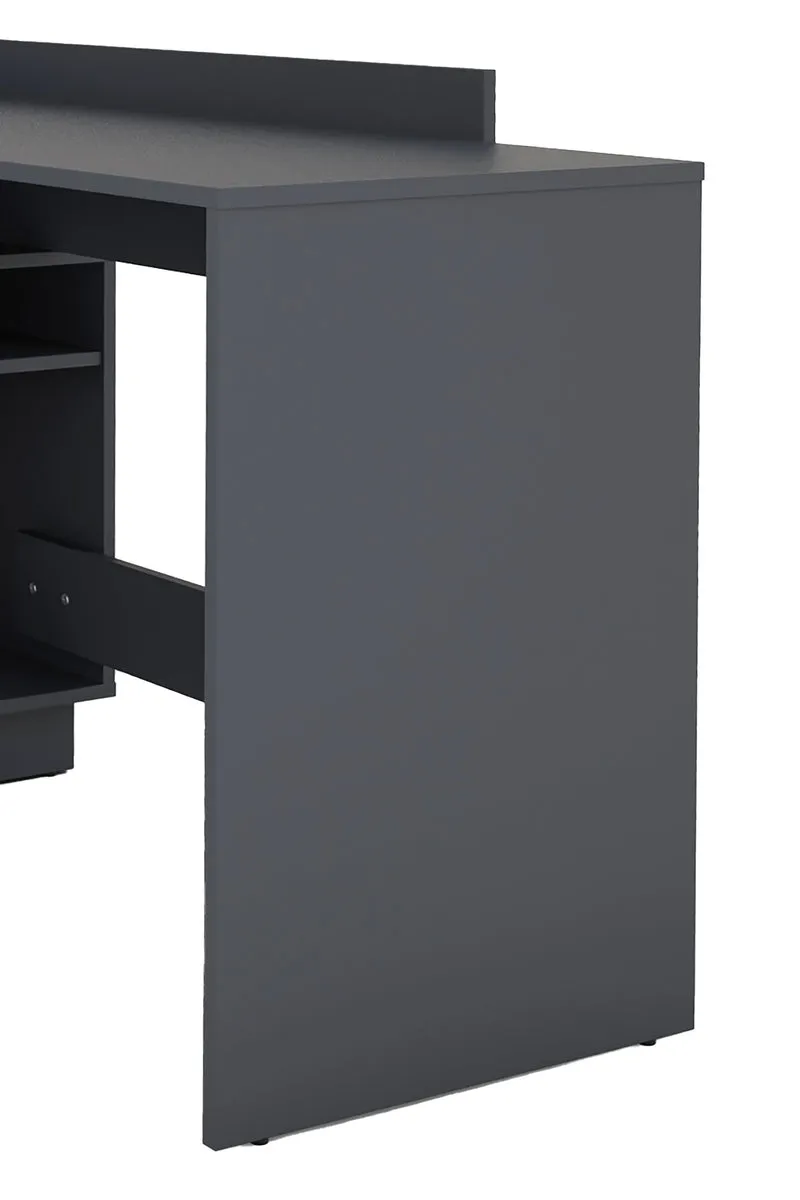 Winkelschreibtisch BELFAST / Rechts oder Links montierbar / 3 Schubkästen / Anthrazit, Weiß-Anthrazit, Artisan Eiche (Eiche-Optik) oder Old Wood (Altholz-Optik) /Bürotisch / Eckschreibtisch / Schreibtisch / B 129, H 83,5, T 105 cm