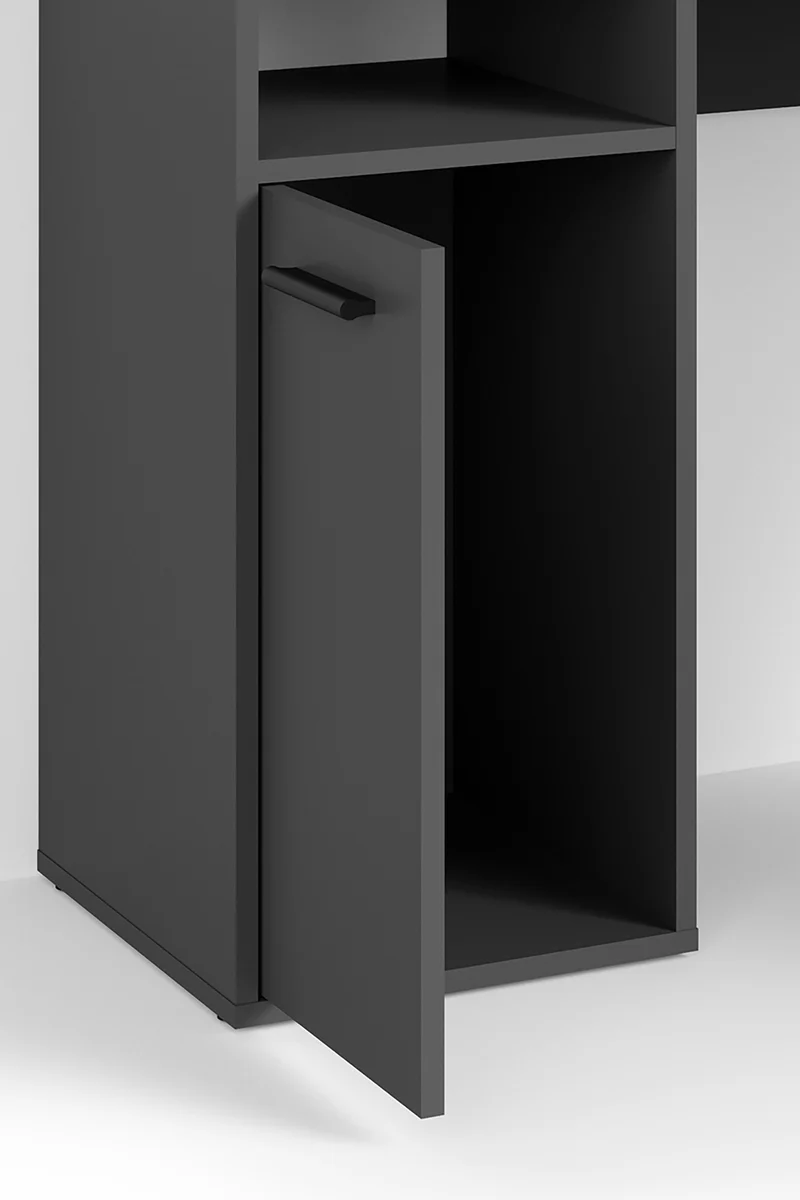Schreibtisch FOX / Gaming-Tisch in anthrazit, weiß, Old Wood (Altholz-Optik) oder Artisan Eiche (Eiche-Optik) / Mit viel Stauraum und großer Tischplatte / Computer-Tisch / PC / Arbeits-Tisch / B 139, H 90,8, T 139 cm